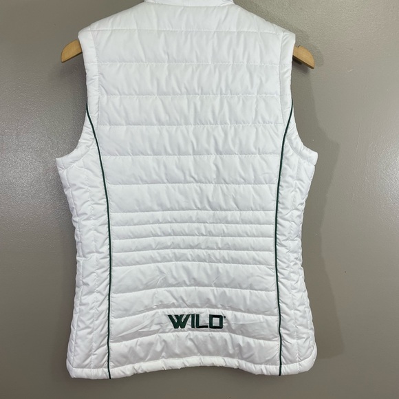 NHL Minnesota Wild Women's Zip-Up Polyfill Vest in White Medium - Picture 5 of 9